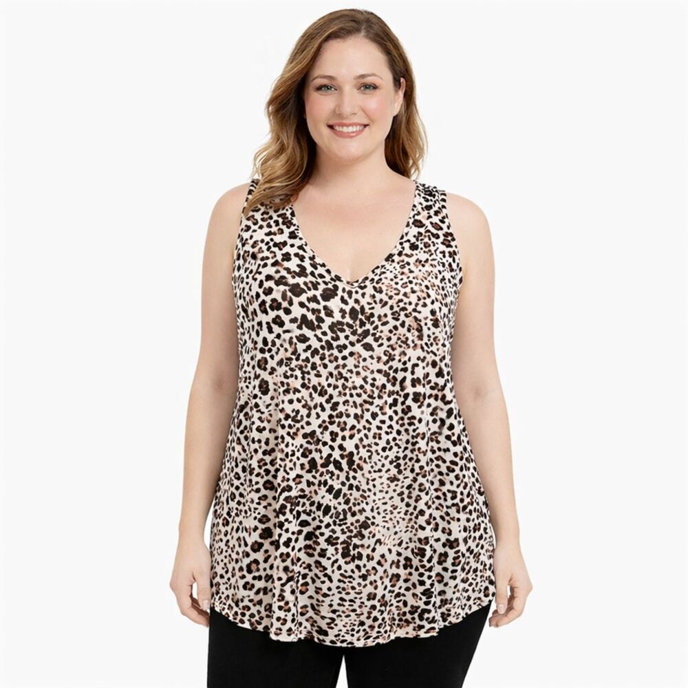 Torrid Soft Knits Tank Size 3 3X Leopard Print Flowy Like New